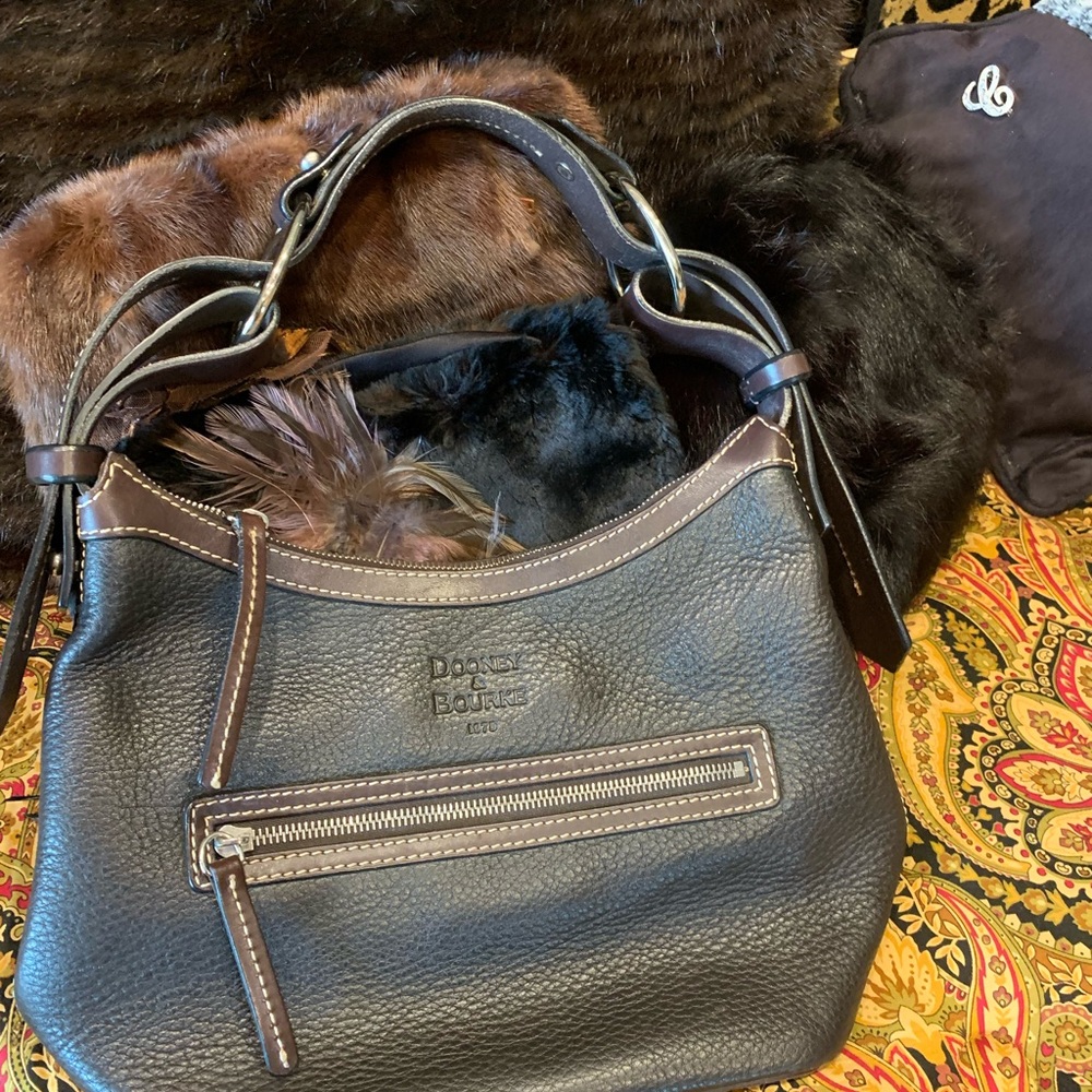 Dooney & Bourke Zdark Brown Hobo Bag Vintage